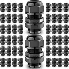 QILIPSU 50pcs M20SL Long Thread Cable Gland Waterproof IP68 Nylon Strain Relief by QILIPSU