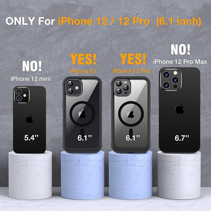 Miracase Magnetic for iPhone 12/12 Pro Case 6.1 inch, Upgrade Full-Body Clear - Image 7