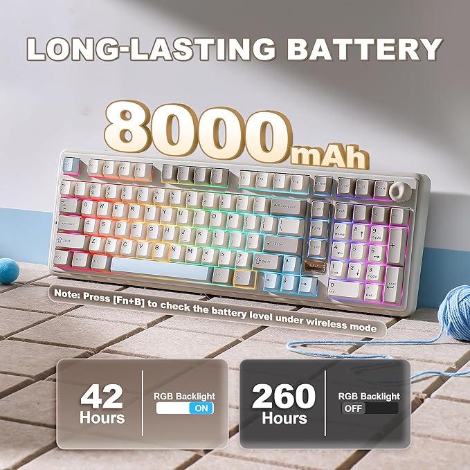 YUNZII B98 PRO QMK/VIA Wireless Mechanical Gaming Keyboard, 96% Layout - Image 7