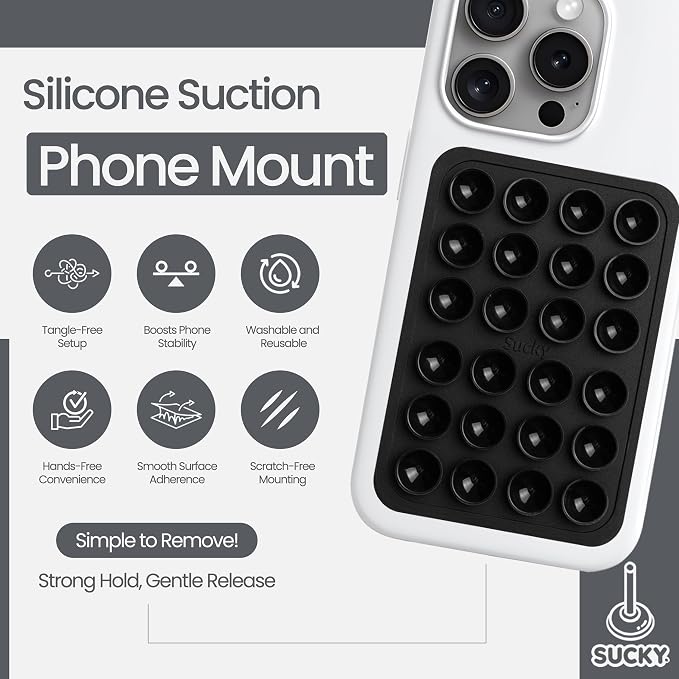 SUCKY Silicone Suction Phone Case Adhesive Mount - Image 2