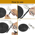 Reusable Wire Management Roll Nylon Fastening Cable Ties Straps Xnakko 3/4 inch - Image 5