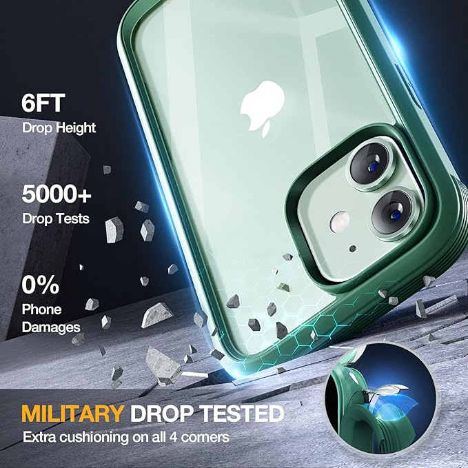 Miracase Glass Series for iPhone 12/12 Pro Case 6.1 inch, Upgraded Full-Body - Image 3