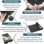 Black Anime Cloud Desk Mat XXL Large Gaming Mouse Pad Computer Laptop Mat - Image 3