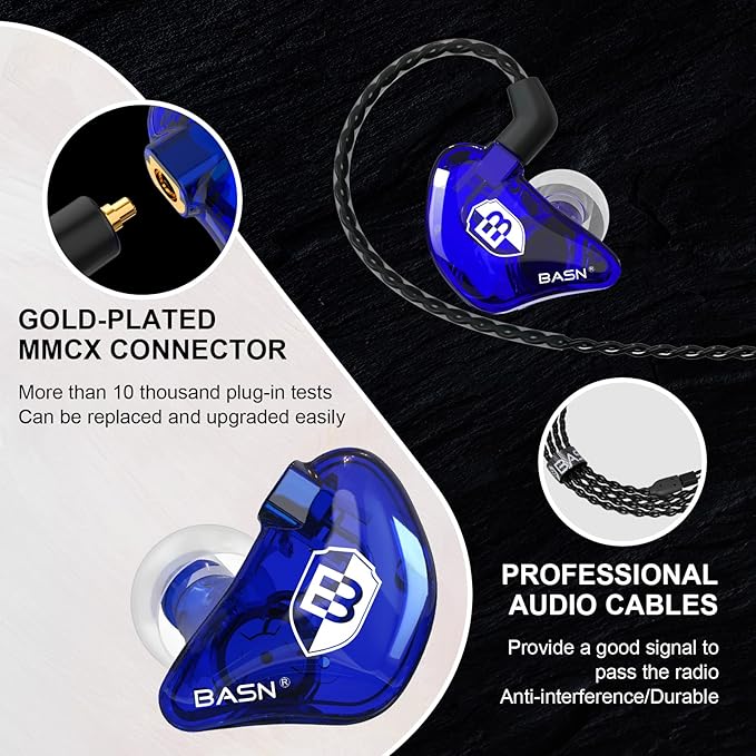 BASN in Ear Monitor Headphones for Musicians Audiophiles Drummers, Bsinger Pro - Image 3