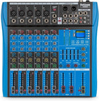 Professional Audio Mixer, 6 Channel, Input 48V Phantom Power Stereo Digital USB by BEKBOES