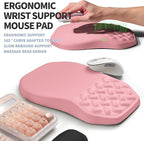 2-in-1 Ergonomic Set, Wave Keyboard Wrist Rest and Massage Slope Mouse Pad - Image 3
