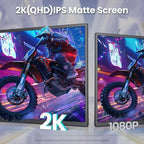 2K 180Hz Portable Monitor, 23.8" 2560x1440 QHD 120% SRGB IPS FreeSync Gaming - Image 2