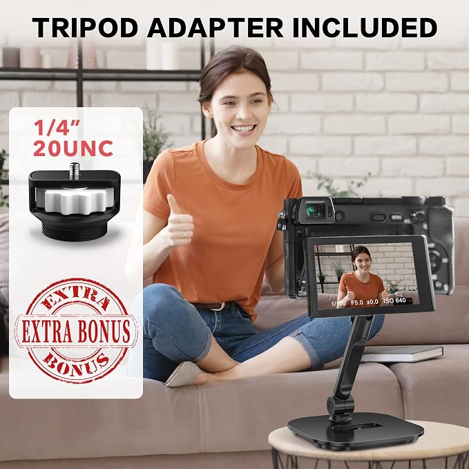AboveTEK Upgraded Desktop Tablet Stand, 360° Swivel Tablet & Phone Desk Mount - Image 6