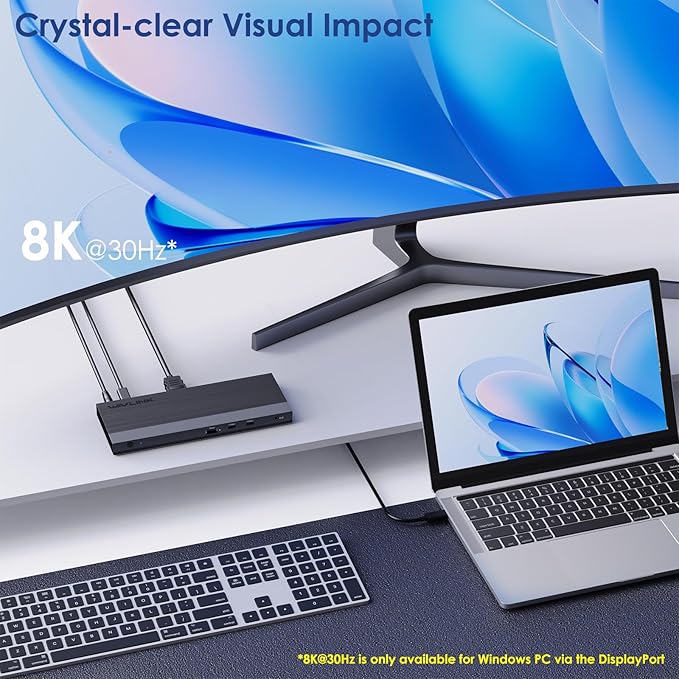WAVLINK USB C Docking Station Dual Monitor Triple Display USB Type C to Dual - Image 7