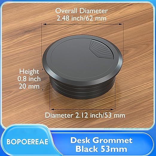 Desk Grommet 2-1/16", Desk Cord Hole Cover, Cable Grommet ABS Plastic, Desk - Image 8