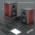 Saiyin Powered Bluetooth Bookshelf Speakers - Image 6