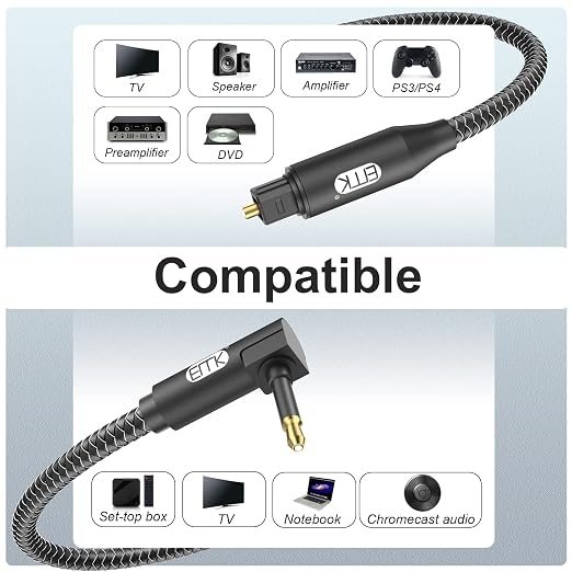 EMK Premium 90° Right-Angle Mini Toslink Cable - Image 6