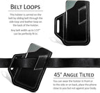 TobbinGear Leather Belt Phone Pouch, Left Handed Leather Cell Phone Holster - Image 2