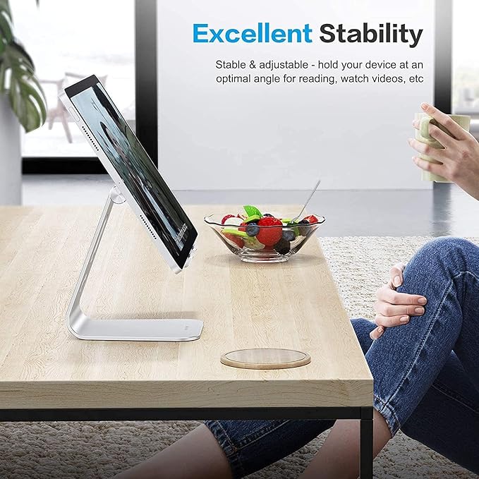 OMOTON Adjustable Tablet Stand for Desk, Upgraded Longer Arms for Greater - Image 8