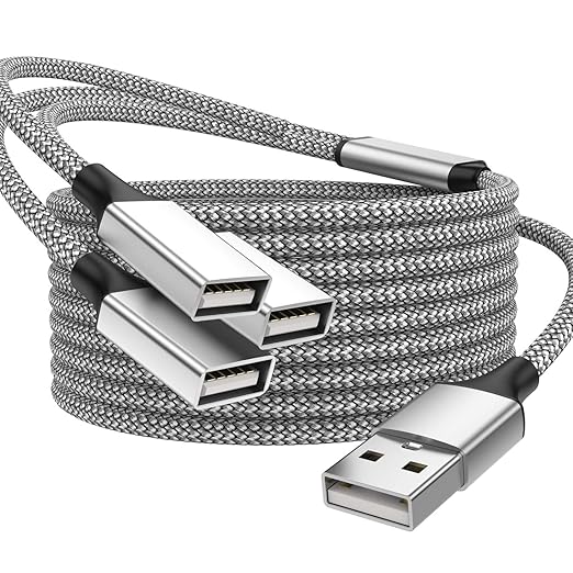 3.3FT USB A Male to 3 Female Extension Cable, USB Splitter 1 in 3 Out Support by Unknown