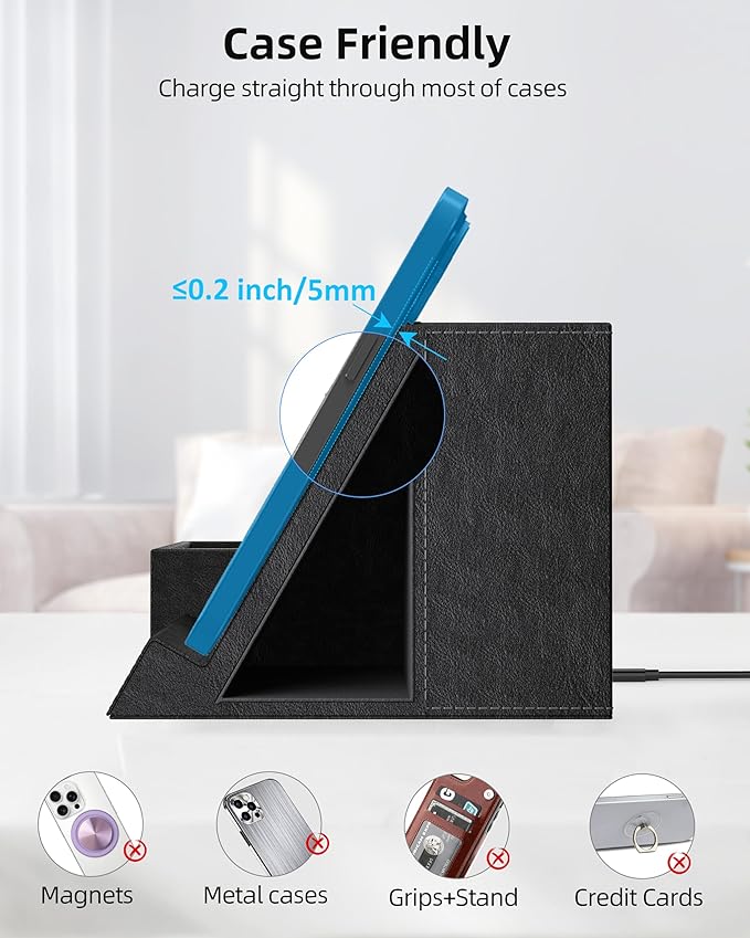 Wireless Charger with Desk Organizer, Pen Pencil Holder, Office Supplies and - Image 8