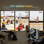 PTZ Camera 20X Optical Zoom Conference Room USB3.0 HDMI 1080P 60FPS Wide Angle - Image 3