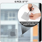5" x 7" Black/Grey Screen Repair Kit, Strong Adhesive Fiberglass Mesh Pacth Tape - Image 4