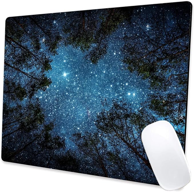 Mouse Pad, Forest Mouse Pad, Square Waterproof Mouse Pad Non-Slip Rubber Base by DUADELI