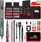 STREBITO 144-Piece Upgraded Electric Screwdriver, Max 0.7 N.m, 120 Magnetic Bits by STREBITO