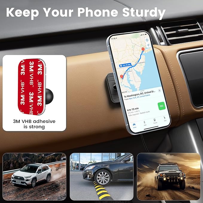 OHLPRO for 15W MagSafe Car Mount Charger for iPhone 16, Fast Wireless Charging - Image 6