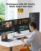 Triple Monitor Docking Station, 14-in-1 USB C Hub - Image 3