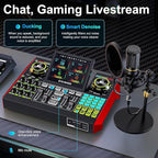 Podcast Microphone Bundle with Live Sound Card Audio Mixer, Podcast Equipment - Image 5