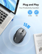 TECKNET Wireless Mouse Rechargeable, Mouse - Image 3