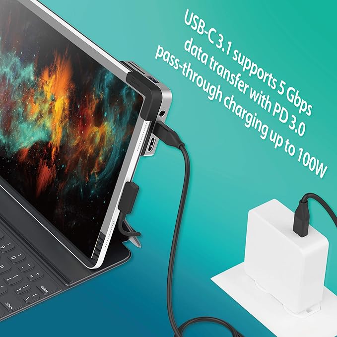 j5create iPad Pro USB C Hub- 6-in-1 Travel Dock - Image 4
