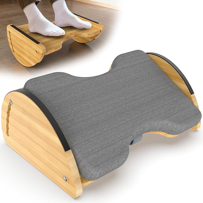 Bamboo Foot Rest for Under Desk at Work by Unknown