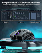SM600 Honeycomb Shell Gaming Mouse Wireless, 8000 DPI Tri-Modes BT5.1/2.4G - Image 4