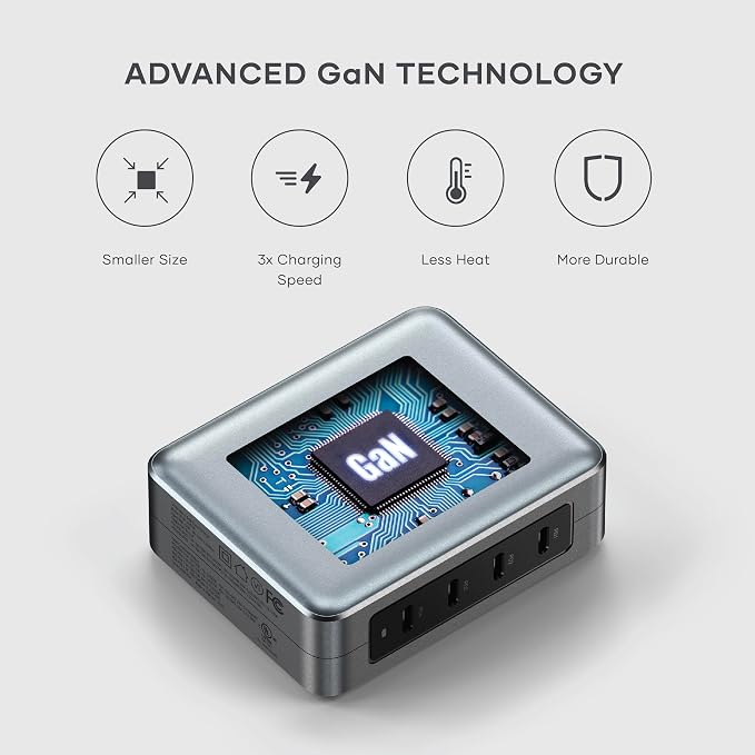 Satechi 145W GaN Travel Charger, 4-Port GaN USB C Charger, 2 USB-C PD 3.1 - Image 6