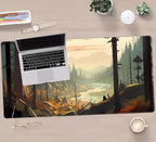 Desk Mat Gaming Desk Pad Valleys, Forest Mouse Pad XXL Extended Large Mouse and - Image 5