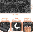 Mouse Pad Large Topographic Map Lines Non-Slip Game Desk Mat - Image 3