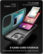 TORU CX Slim for iPhone 16 Pro Case Wallet | Protective Shockproof Heavy Duty - Image 3