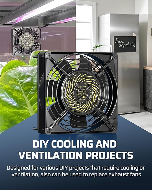 DEWENWILS 2 Pack 120V AC Fan, Waterproof Exhaust Fan 120mm, 13W 2800RPM 60CFM - Image 6
