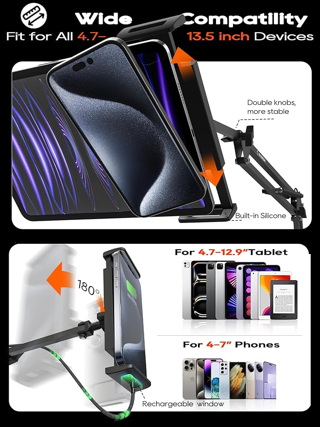 Tablet Stand, Tablet Mount Adjustable - Image 4