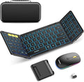 Samsers Foldable Keyboard and Mouse, Folding Bluetooth Keyboard Mouse Combo by HOME