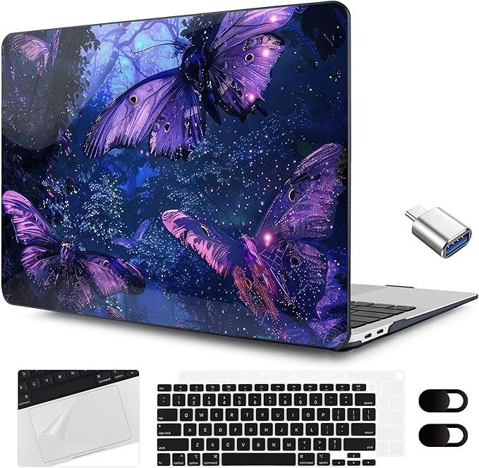 MEEgoodo for MacBook Air 13.3 inch Case 2021 2020 2019 2018 A2337 M1 A2179 A1932 by MEEgoodo