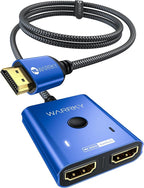 4K@60Hz HDMI Splitter Switch 2 in 1 Out, WARRKY Bidirectional 2x1 Switcher UHD by WARRKY