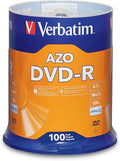 Verbatim DVD-R Blank Discs AZO Dye 4.7GB 16X Recordable Disc by Verbatim