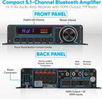 Pyle Wireless Bluetooth Home Audio Amplifier - 100W 5.1 Channel Home Theater - Image 3