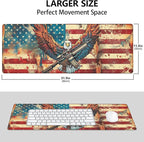 Patriotic Eagle Large Mouse Pad, Gaming Mouse Pad, Keyboard Mat, Non-Slip - Image 3