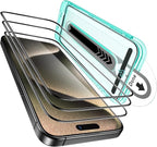 ESR 3 Pack for iPhone 15 Pro Screen Protector, Full Coverage Tempered Glass Film by ESR