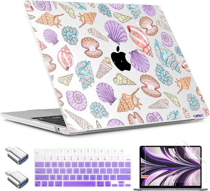 TWOLSKOO Compatible with M4 MacBook Air 13.6 inch Case 2025-2022 Release M4 by TWOLSKOO