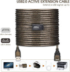 LDKCOK USB 2.0 Type A Male to A Female Active Repeater Extension Cable 50ft - Image 5