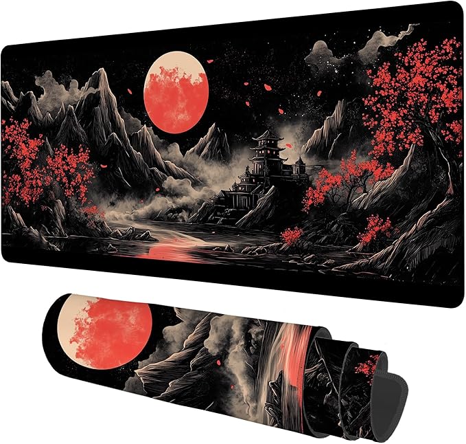 Chinese Style Painting Gaming Mouse Pad 3mm Thick Stitched Edge Waterproof by Unknown