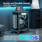 ARES WING Height Adjustable Computer Tower Stand, 2-Tier PC Tower Stand - Image 4