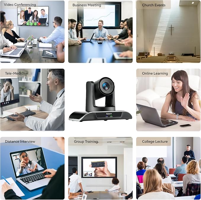 Tenveo 20X Optical Zoom PTZ Conference Room Camera, USB3.0/HDMI FHD 1080P 60FPS - Image 8