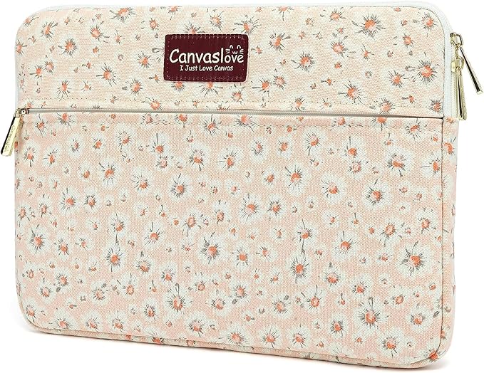 Canvaslove Pink Chrysanthemum Laptop Sleeve Case Bag by Canvaslove